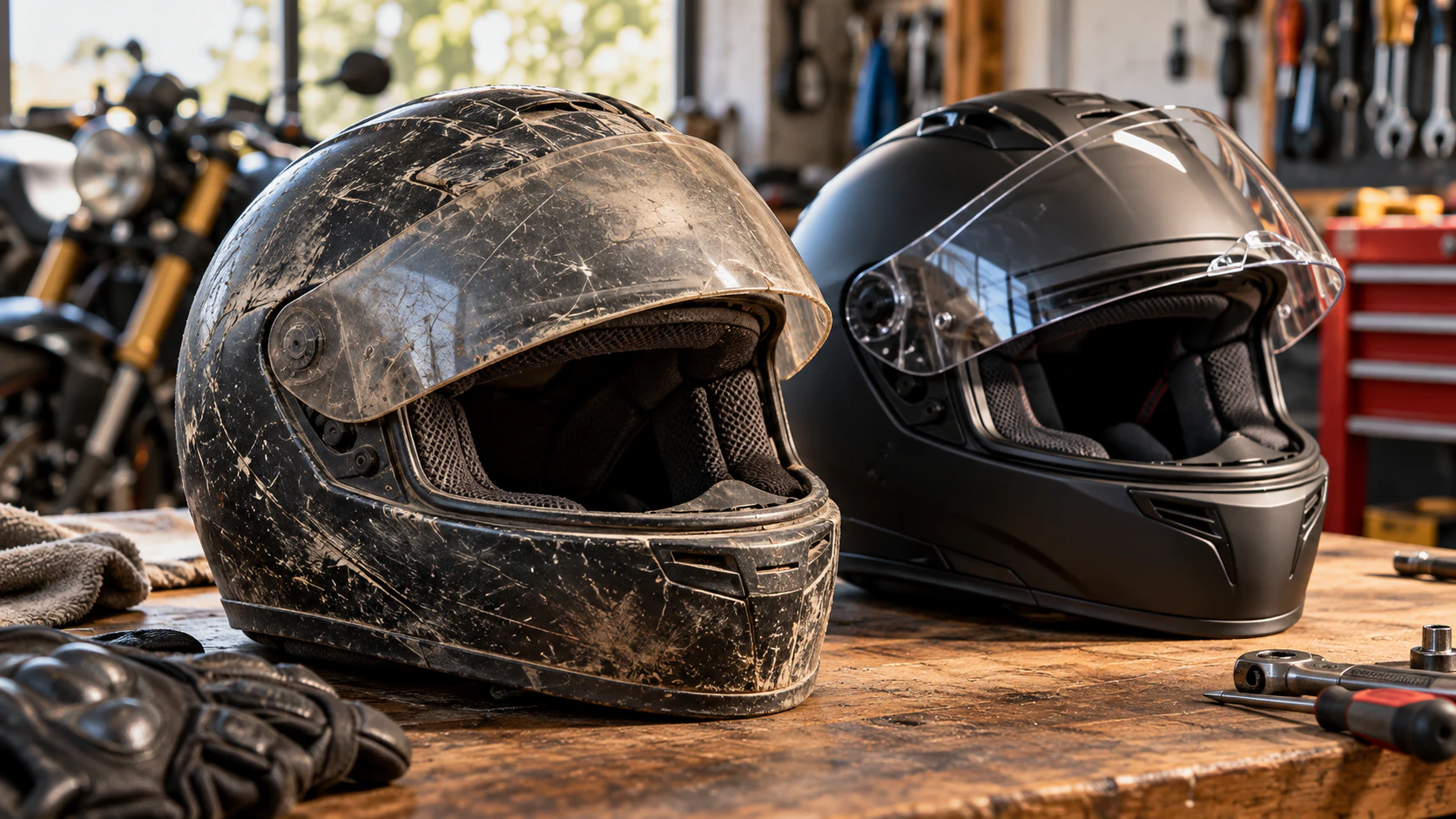Ein Motorradhelm als zentrales Sicherheitselement