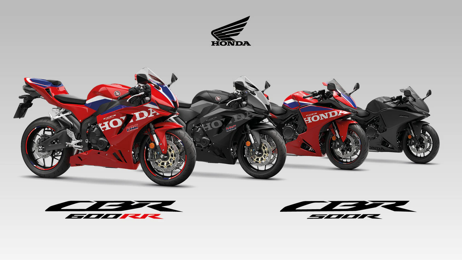 590578 Four cylinder Super Sports two ways all new CBR500R FOUR joins updated